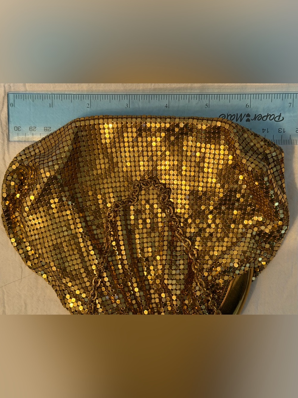 Vintage Whiting & Davis Gold Mesh Evening Bag | Iconic Metal Mesh | Made in USA - Picture 10 of 15
